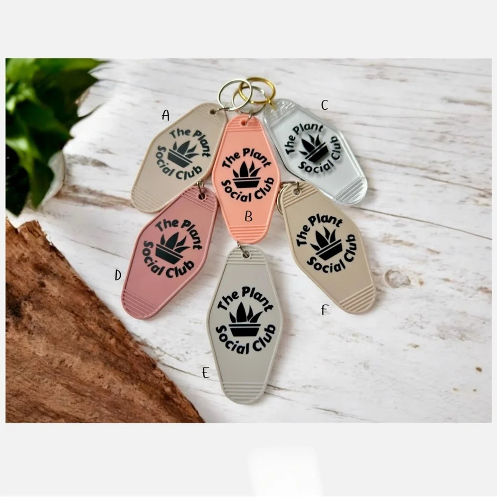 Retro Motel-Style Plant Keychains 8 Styles to Choose From! Multicolor - Picture 4 of 8